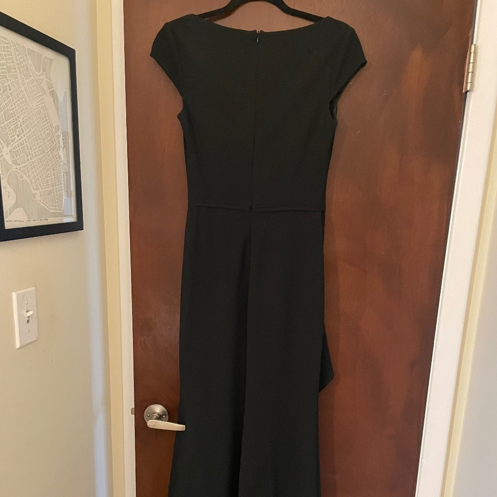 Floor length black dress